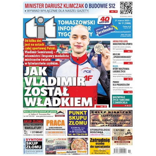 TIT - Tomaszowski Informator Tygodniowy nr 11 (1806) z 21 marca 2025r.