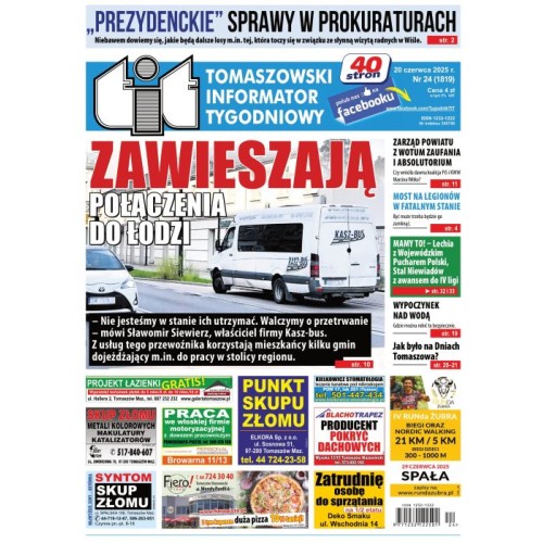 TIT - Tomaszowski Informator Tygodniowy nr 24 (1819) z 20 czerwca 2025r.