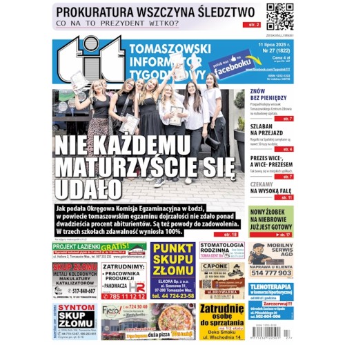 TIT - Tomaszowski Informator Tygodniowy nr 27 (1822) z 11 lipca 2025r.