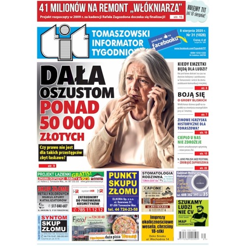 TIT - Tomaszowski Informator Tygodniowy nr 31 (1826) z 8 sierpnia 2025r.