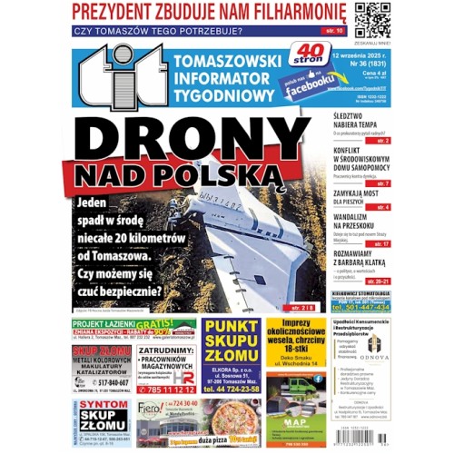 TIT - Tomaszowski Informator Tygodniowy nr 36 (1831) z 12 września 2025r.