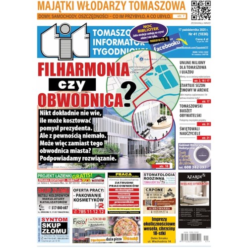 TIT - Tomaszowski Informator Tygodniowy nr 41 (1836) z 17 października 2025r.