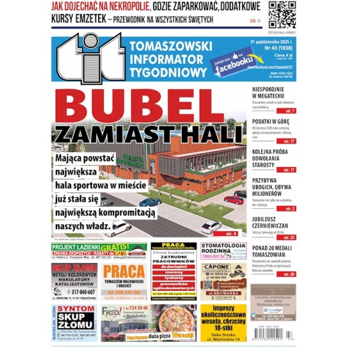TIT - Tomaszowski Informator Tygodniowy nr 43 (1838) z 31 października 2025r.