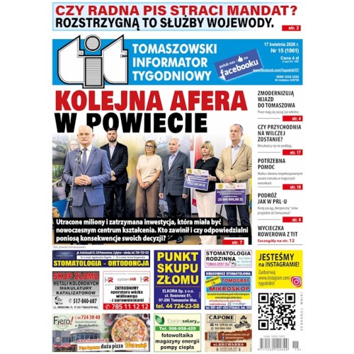 TIT - Tomaszowski Informator Tygodniowy nr 15 (1861) z 17 kwietnia 2026r.