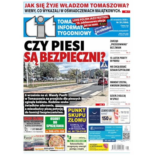 TIT - Tomaszowski Informator Tygodniowy nr 38 (1884) z 25 września 2026r.