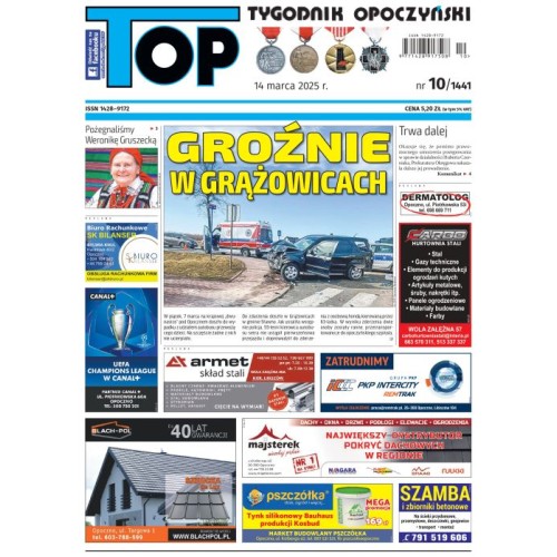 TOP - Tygodnik Opoczyński nr 10 (1441) z 14 marca 2025 r.