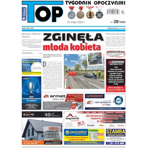 TOP - Tygodnik Opoczyński nr 20 (1451) z 23 maja 2025 r.
