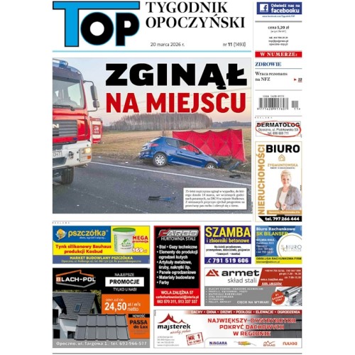 TOP - Tygodnik Opoczyński nr 11 (1493) z 20 marca 2026 r.