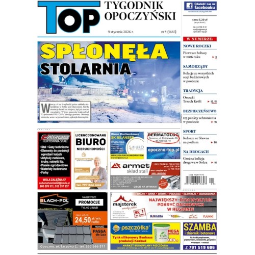 TOP - Tygodnik Opoczyński nr 1 (1483) z 9 stycznia 2026 r.