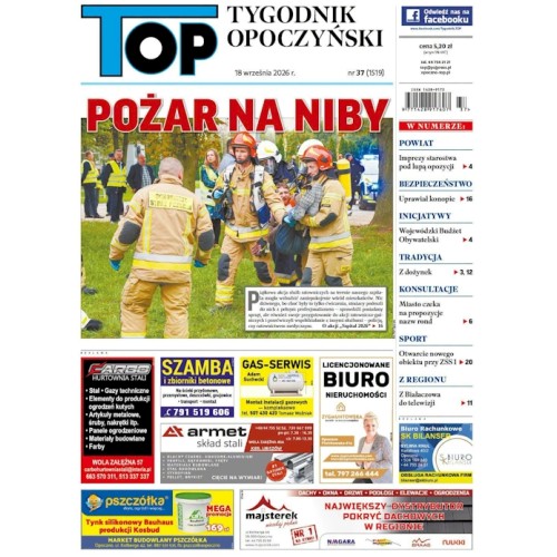 TOP - Tygodnik Opoczyński nr 37 (1519) z 18 września 2026 r.