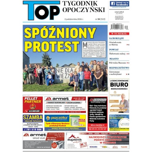 TOP - Tygodnik Opoczyński nr 39 (1521) z 2 października 2026 r.
