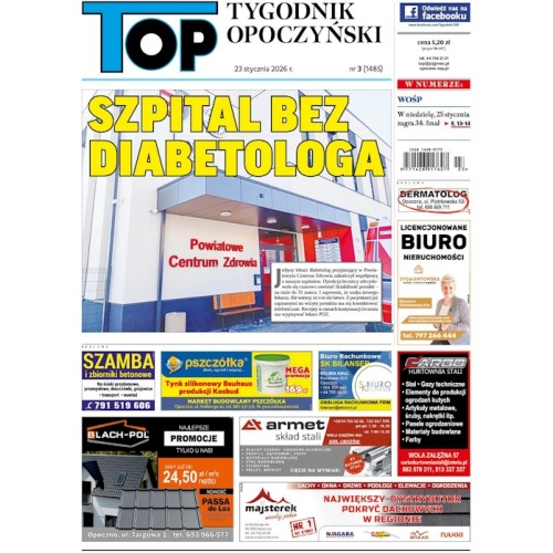 TOP - Tygodnik Opoczyński nr 3 (1485) z 23 stycznia 2026 r.